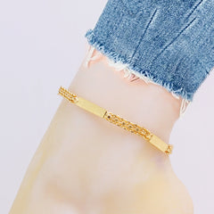 Giovani GOLD NYC 18K-Gold-Filled Bismark/Bar Anklet