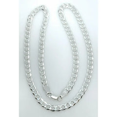 Giovani GOLD NYC 5mm Silver High Polish Finsh .925 Curb Cuban Link Chain Necklace