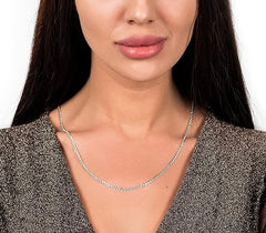 925 Sterling Silver 2.5mm Italian Solid Curb Cuban Link Chain Necklace For Men & Women - Made in Italy