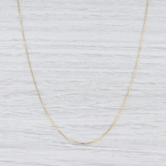 14k Dainty Thin Yellow Gold Box Chain Necklace .8MM Pure 14 Karat Gold Necklace, 16''-30’' Men Women Unisex Teens 14k Box Chain Necklace