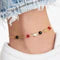 Giovani GOLD NYC 18K Gold Elephant Anklet with Red & Black Crystals