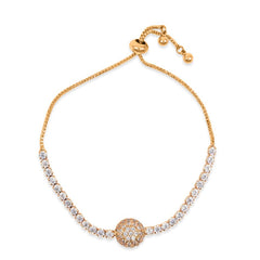 Giovani GOLD NYC Amazing Luxurious Classic Yellow Micro Pava Ball Slide Bracelet