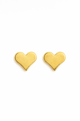 Giovani Elegant Gold Stud Earring Set – Heart, Moon & Leaf Designs