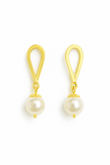 Giovani GOLD NYC Gold Teardrop Pearl Earrings – Classic Elegance with Modern Grace
