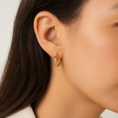 Giovani GOLD NYC 18k Gold endless hoop earrings