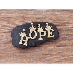 Giovani GOLD NYC A-Z Alphabet Initial Crown Pendant Necklace Unisex  All ages