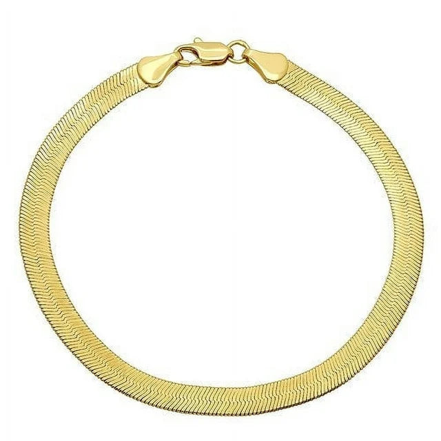 Giovani GOLD NYC High-End Quality Rare 18Kt Pure Liquid Gold Filled Herringbone Bracelet – Sleek, Luxurious & Timeless