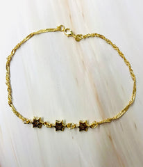 Giovani GOLD NYC 18K Gold Star Singapore link anklet