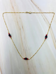 Giovani GOLD NYC 18K Gold Cute Azabache Figaro Chain Necklace