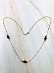 Giovani GOLD NYC 18K Gold Cute Azabache Figaro Chain Necklace