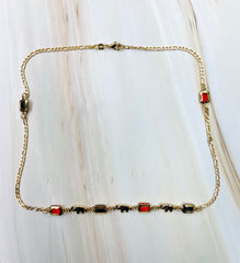 Giovani GOLD NYC 18K Gold Cute Elephant Azabache Figaro Chain Necklace