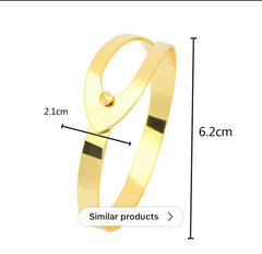 Gold Modern Wrap Bangle Bracelet