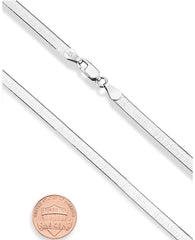 Solid Sterling Silver Herringbone Necklace - 3Lengths