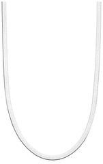 Solid Sterling Silver Herringbone Necklace - 3Lengths