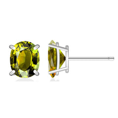 Giovani GOLD NYC Genuine Peridot Stud Earrings