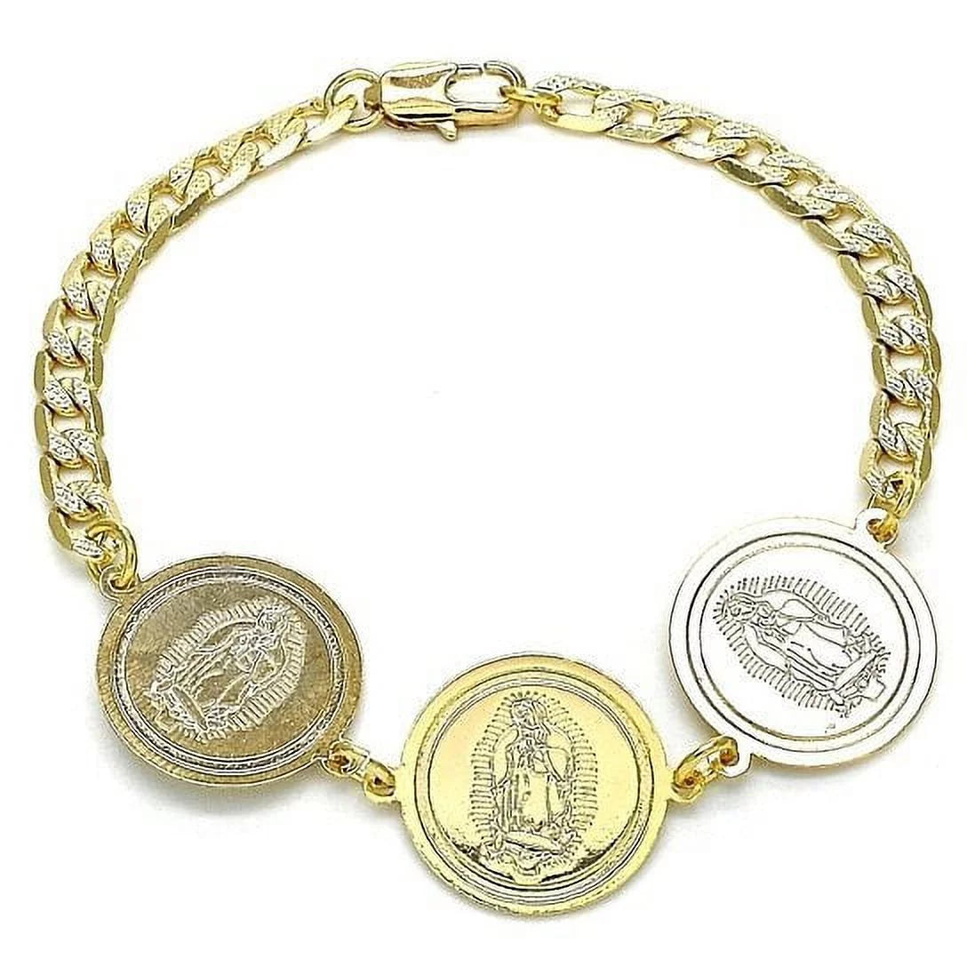 Giovani GOLD NYC  14K GOLD CUBAN CURB COIN BRACELET 8'' GUADALUPE 14K GOLD PLATED