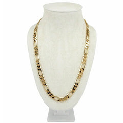 Giovani GOLD NYC  4mm Figaro Chain Necklace 24k Gold for Men Women & Teens 24''
