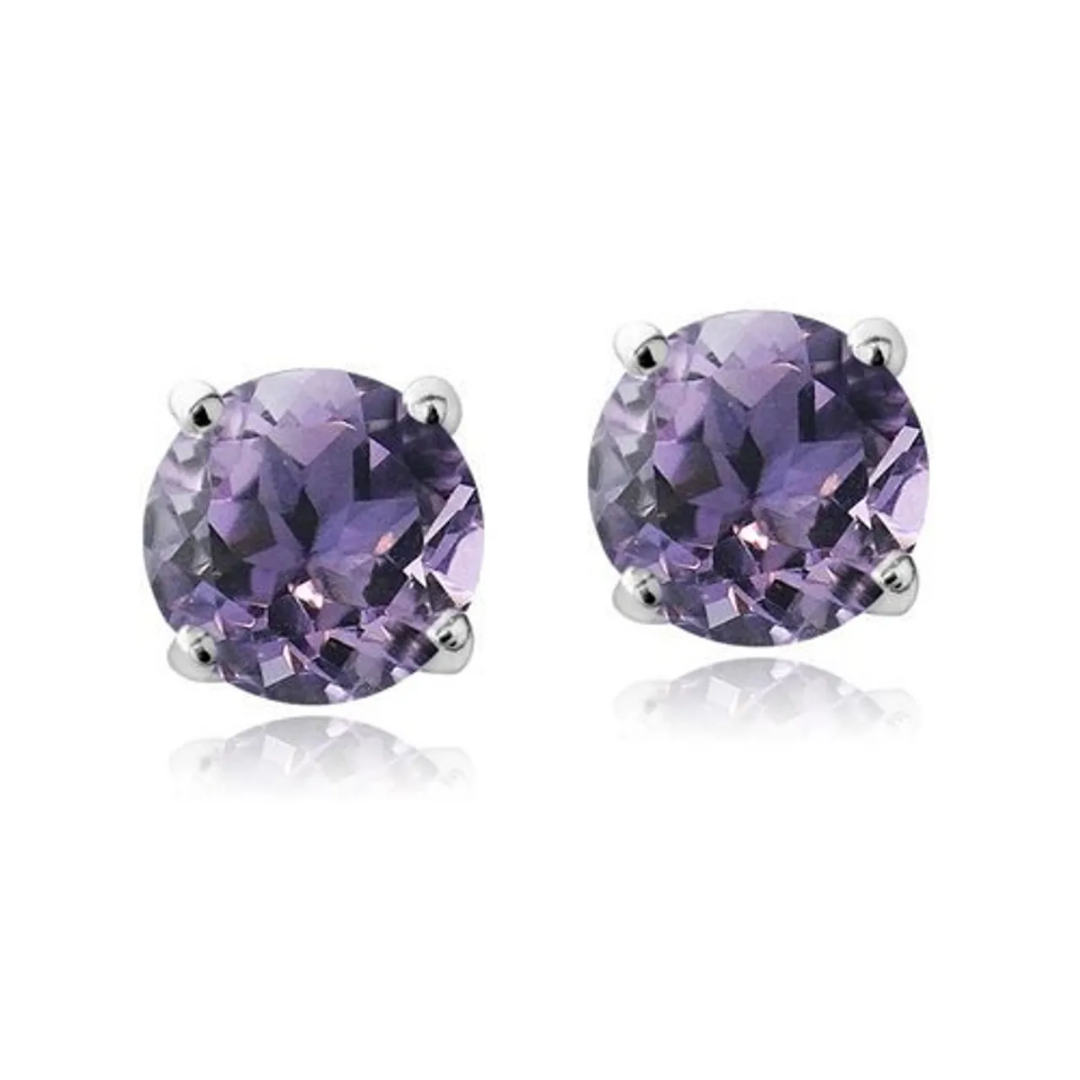 Giovani GOLD NYC Crystal Amethyst Earrings