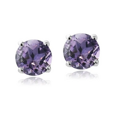 Giovani GOLD NYC Crystal Amethyst Earrings