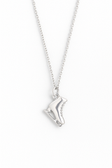 Silver Ice Skate Charm Necklace