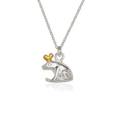 Giovani GOLD NYC Silver Plated Frog Charm Necklace – Cute and Quirky Animal Pendant on Chain – Fun Gift for Nature & Frog Lovers