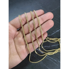 Unisex 18K-Yellow-Gold-Plated .925 Sterling Silver Franco Chain Made In Italy