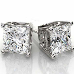 Giovani GOLD NYC 2.00CTTW Square Crystal Stud Earrings