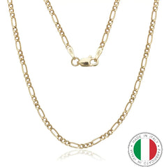 Dainty 14K Yellow Gold Italian Figaro Link Chain Necklace 2MM Pure 14 Karat Gold Necklaces, 16''-24’' Men Women Unisex 14k Figaro Link Chain, Women Girls Men Boys Necklace14K Gold 16" 18" 20" 22" 24 30"…