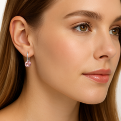 Giovani GOLD NYC Leverback Asscher Cut Gemstone Earrings