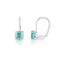 Giovani GOLD NYC Leverback Asscher Cut Gemstone Earrings