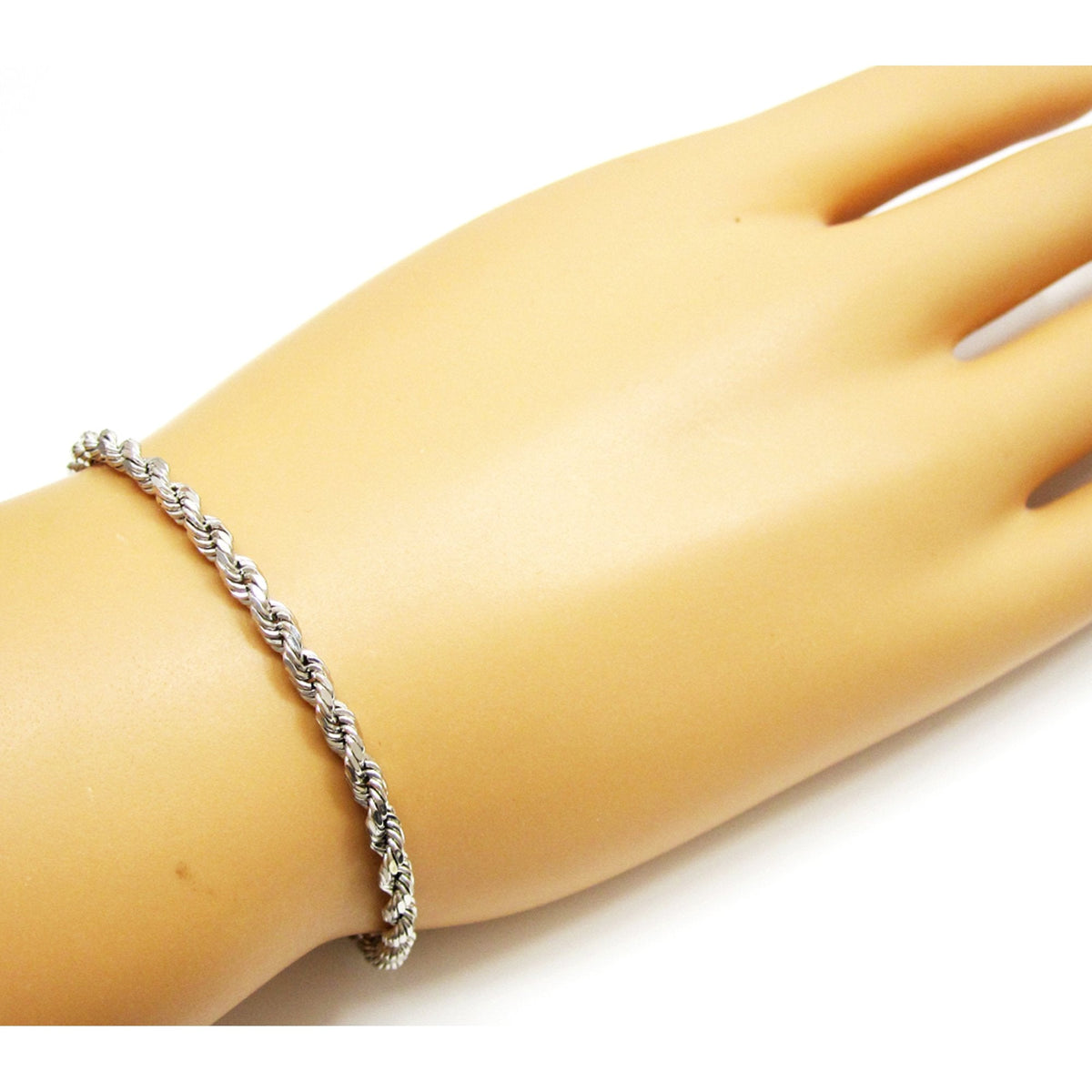 Giovani GOLD NYC Unisex Silver Plated Rope Bracelet 8"