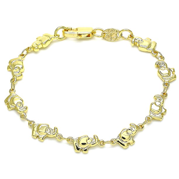 Giovani GOLD NYC 14K Gold-Plated Good Luck Elephant Bracelet – Adjustable & Charming Jewelry