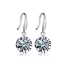 Giovani GOLD NYC 925 Sterling Silver 2.00 ct. Cubic Zirconia Drop Earrings