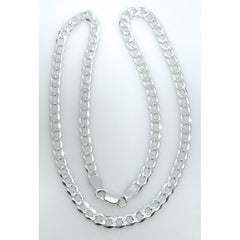 Giovani GOLD NYC 5mm Silver High Polish Finsh .925 Curb Cuban Link Chain Necklace