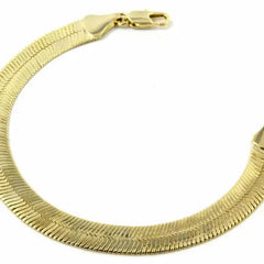 Giovani GOLD NYC 14K Gold Filled Herringbone Flat Bracelet 8"