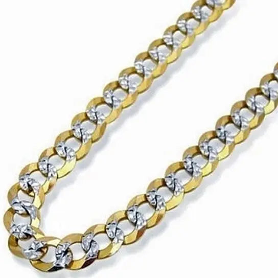 Giovani GOLD NYC 18K Gold Plated Two-Tone Diamond Cut Cuban Link Chain – Bold & Stylish Necklace
