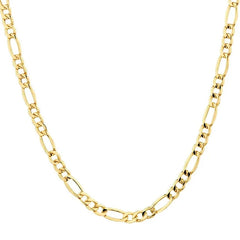 Giovani GOLD NYC  4mm Figaro Chain Necklace 24k Gold for Men Women & Teens 24''