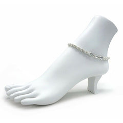 Giovani 14K YELLOW GOLD FILLED HIGH POLISH FINSH ROPE LINK ANKLET 5MM 10'' WHITE/YELLOW + JEWELRY POUCH FOR WOMEN TEENS