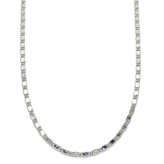 Giovani GOLD NYC RHODIUM FILLED HIGH POLISH FINSH BASIC NECKLACE, RHODIUM TONE