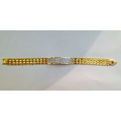 Giovani GOLD NYC 18k Gold Two Tone ID Bracelet