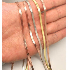 Giovani GOLD NYC 14k Gold Herringbone Necklace 20" Snake Chain, Elegant Gift for Mom or Mother's Day