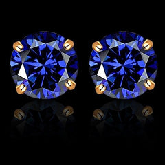 Giovani GOLD NYC 925 YELLOW TANZANITE STUD EARINGS