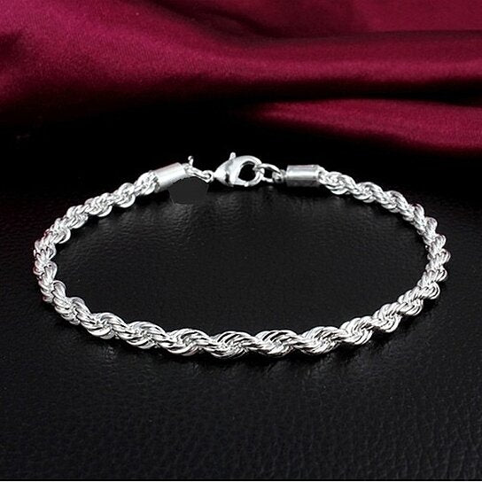 Giovani GOLD NYC 14K White Gold Plated Rope Bracelet – Timeless Elegance in a Classic Twist