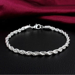 Giovani GOLD NYC 14K White Gold Plated Rope Bracelet – Timeless Elegance in a Classic Twist