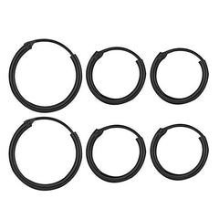 Giovani GOLD NYC Italian Black Endless Hoop Earrings (3 Pairs)
