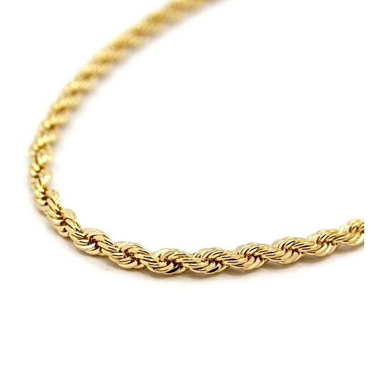 Giovani GOLD NYC Italian Gold Rope Anklet 10''