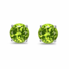 Giovani GOLD NYC August Birthstone Peridot Round CZ Stud Earrings Gift 2pcs