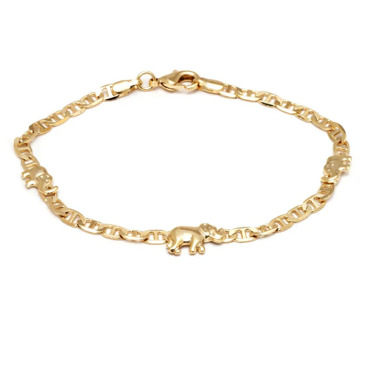 Giovani GOLD NYC 18K Gold Plated 10-Inch Elephant Charm Anklet