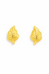 Giovani Elegant Gold Stud Earring Set – Heart, Moon & Leaf Designs