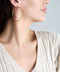 18K Gold Plated 2mm Hoop Earrings